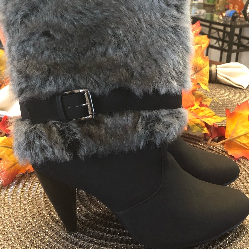 Impo faux fur high heel boot